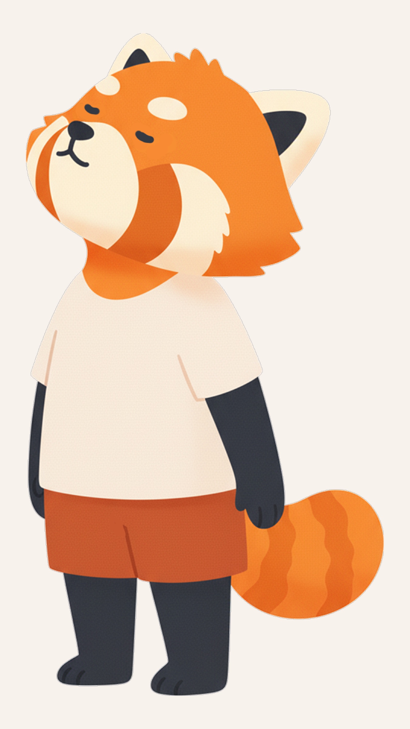 Sooli the red panda guiding a personalized 3-minute neck and shoulder stretching routine in SooFlow app — 小熊猫 Sooli 引导颈肩腰背拉伸